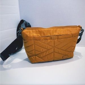 Lug RFID Quilted Crossbody with Printed Strap - Flare